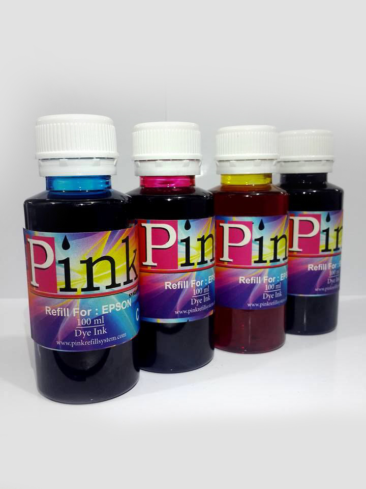 Tinta Refill Pink Epson Dye 4 Colours 100ml