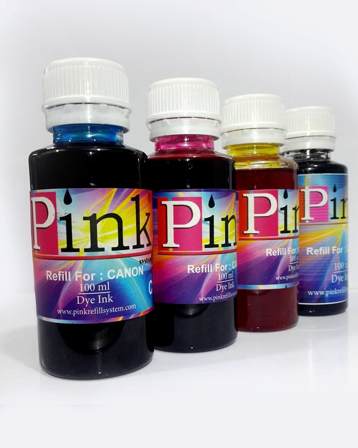 Tinta Refill Pink Canon Dye 4 Colours 100ml