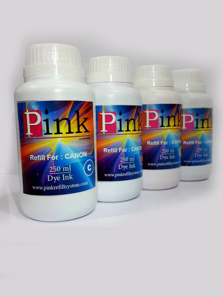 Tinta Refill Pink Canon Dye 4 Colours 250ml